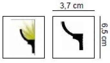 Licht 070 P   6,5x3,7cm Stuckleiste für LED